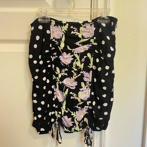 Urban Outfitters floral and polka dot tie skirt
